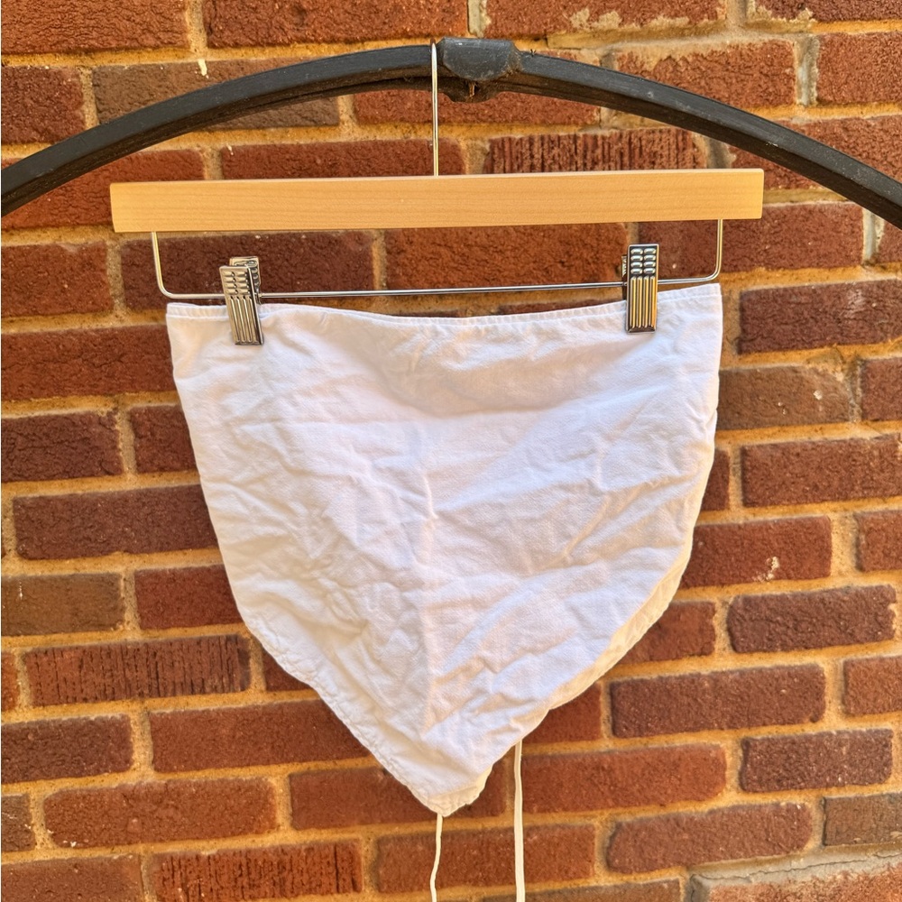 white zara bandana top